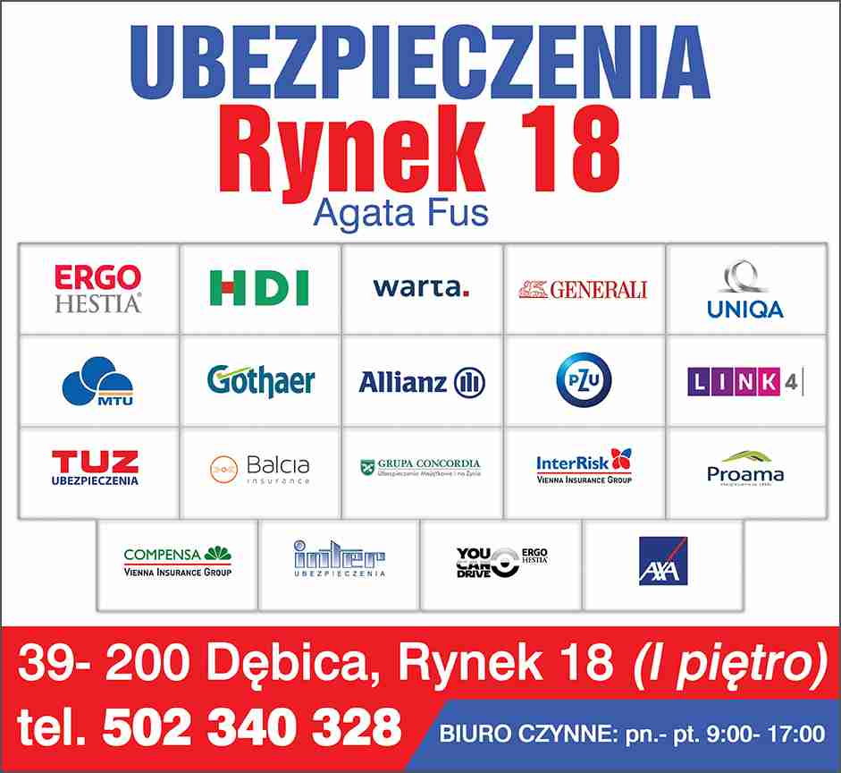 RYNEK 18 Agata Fus - ubezpieczenia majątkowe DĘBICA ubezpieczenia majątkowe DĘBICA